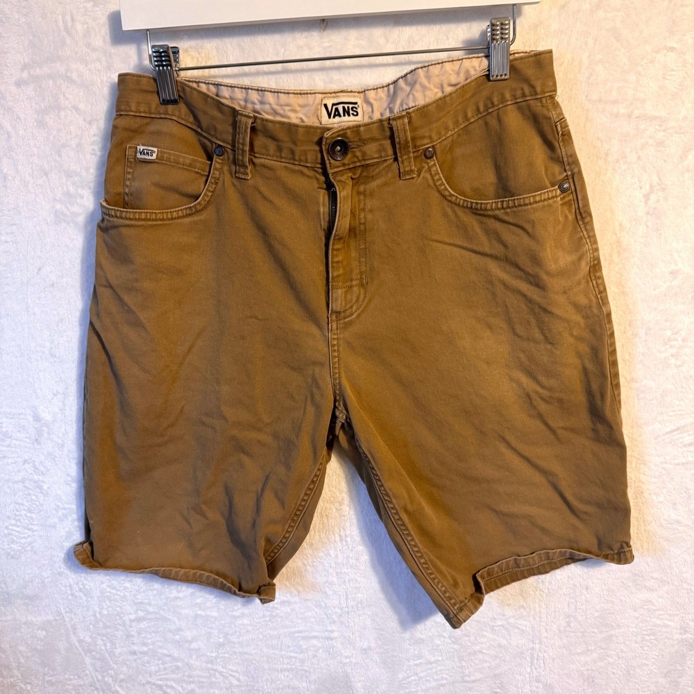 Vans Chino Shorts 5-Pocket Skateboarding 32 Brown Mens Skater